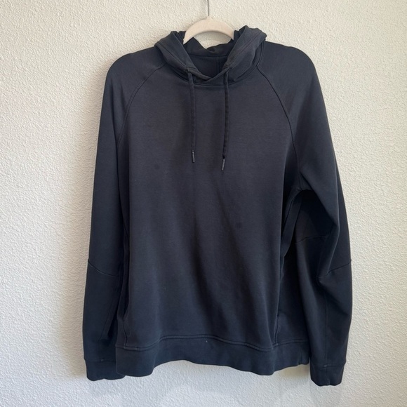 Lululemon Mens Large Black City Sweat Pullover Hoodie Stretch French Terry - Picture 1 of 10